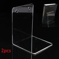 2 Pcs L-shaped Transparent Acrylic Bookends Book Stand Bookshelf Desktop Book Album Display Compartment Board Storage Book Clip