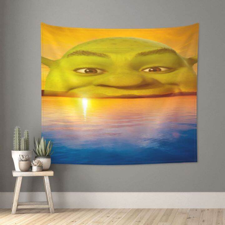 cw-shrek-sunrise-tapestry-wall-hanging-printed-polyester-tapestries-cartoon-bohemian-throw-rug-blanket-room-decor-wall-cloth