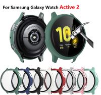 Glass Hard PC Case for Samsung Galaxy Active 2 44mm 40mm Bumper Full Around Screen Protector Cover for Galaxy Watch Active 2