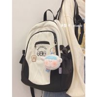 ✎♂ South Korean ins high-value schoolbag female middle school student girl Japanese waterproof junior high school student college student backpack