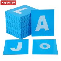 Wooden Montessori Sandpaper Letter Alphabet Cards Board Set Kids Children Early Educational Preschool Learning Game Toys Flash Cards Flash Cards