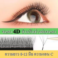 ขนตา รูปตัว  4D 0.05 งอ B C ขนตาปลอม ธรรมชาติสมจริง