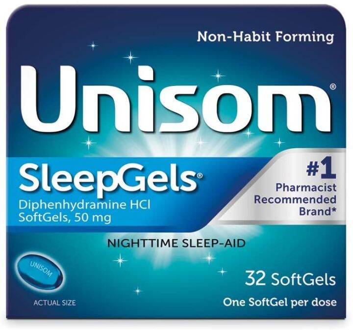 Unisom SleepGels, Nighttime Sleep-Aid (32 Softgels) | Lazada PH