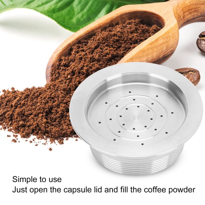 แคปซูลกาแฟแบบนำกลับมาใช้ใหม่ได้กรองแคปซูลกาแฟแคปซูลกาแฟปลอดภัยเหล็กสแตนเลสสำหรับห้องครัว
