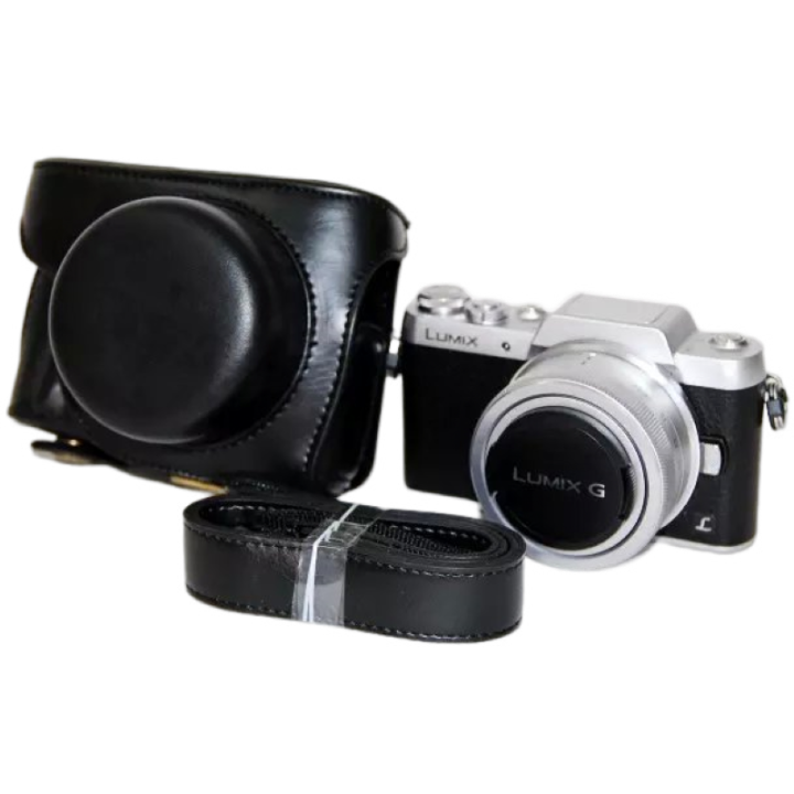 pu-กล้องวิดีโอกระเป๋าที่ครอบคลุมกรณีที่มีสายคล้องไหล่สำหรับ-panasonic-lumix-gf7-gf8-gf9กล้อง-gf10-การจัดเก็บ14-42มิลลิเมตรเลนส์