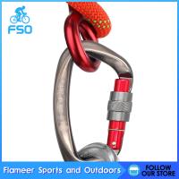 คลิปห่วงเกี่ยวนิรภัยขนาดเล็กหัวเข็มขัด Carabiner รูปตัว D Flameer สำหรับการตั้งแคมป์โรยตัว