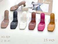 รองเท่าผู้หญิงใสๆ รองเท่าผู้หญิงใสบาย หน้าแบรนด์Niwa Shoes รุ่น AO-824ส้นสูง 2.5 นิ้