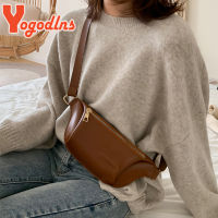Yogodlns New Fashion Chest Bag For Women PU Leather Fanny Pack Solid Color Crossbody Bag Casual Waist Bag Lady Messenger Bag