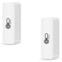 2Pcs Tuya Smart Temperature and Humidity Sensor Battery Powered Security with Tuya Smart Life App