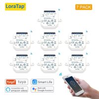 Loratap สวิตช์ไฟอัตโนมัติ1แก๊ง,สวิตช์ไฟไร้สาย10A จับเวลาทำงานร่วมกับ Google Home Alexa Echo รีโมทคอนโทรล