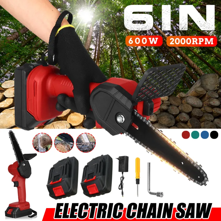 88V 6 Inch Electric Chainsaw Garden Power Saw Cordless Chain Saw