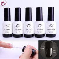 12ml 2 in 1 Base Gel Top Gel Natural Dry Activator Brush Saver For Dip Nail Powder System Dipping Nail Powder Set No need Lamp