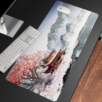 Chinese Style Cute Plum Mouse Pad Oversized XXL National Tide Game Desk Pad Computer Pad Keyboard Pad Desk Anime Mousepad