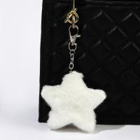 Hairball Bag Pendant Pentagram Keychain Star Keychain Accessory Pendant Mobile Phone Keychain DIY Keyring Pendant