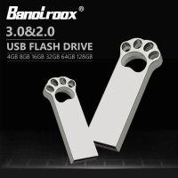 Multi-Function USB 2.0 3.0 Metal cat paw Pen Drive USB Flash Drive 16GB 32GB 64GB 128GB USB Flash Memory Stick Pendrive USB Disk