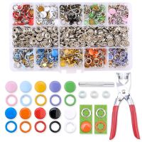 Grommets Snap Fasteners Kit Leather Rivets Buttons Metal Press Studs Snap for sewing Fasteners for Installing Clothes Bags Knitting  Crochet