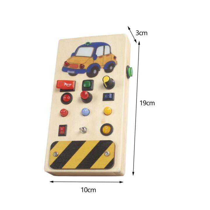 dolity-แผงสวิทช์-led-กระดานไม่ว่างไม้-แผงควบคุมไม้ปุ่มไม่ว่าง-ของเล่นประสาทสัมผัสไม้-สำหรับเด็กเด็กเด็กผู้หญิงของขวัญวันหยุด