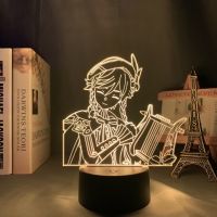 ❀ Acrylic Led Night Light Lamp Genshin Impact Venti 3d Light Game