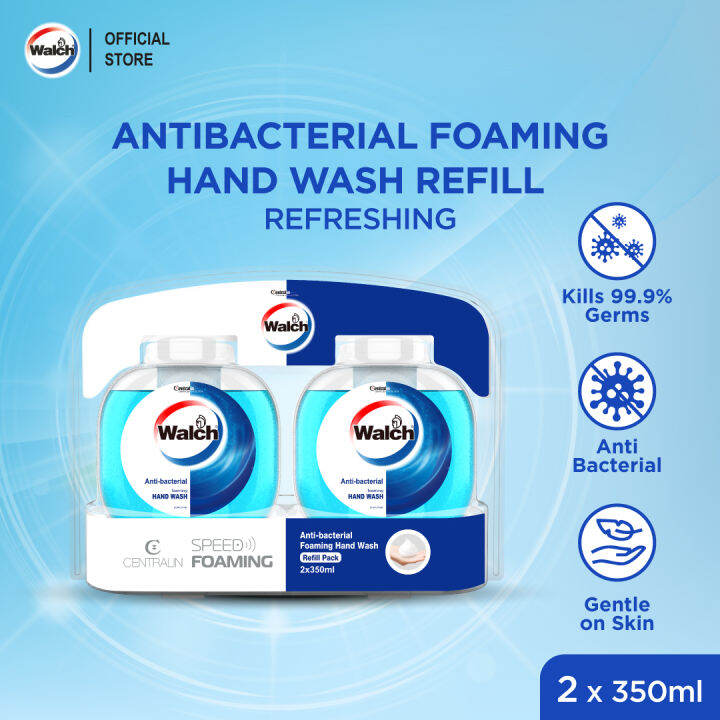 Walch 350ml Antibacterial Foaming Hand Wash Refill Pack Refreshing