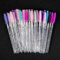 500pcs Shiny Disposable Eyelash Applicator Wands Curler Brush Set Mascara Eyebrow Spoolers Comb Wands Spoolies Brushes