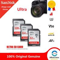 ผลิตภัณฑ์ที่ผ่านการรับรอง Sandisk SDSDUNB การ์ด SD 128GB/64GB/32GB Ultra SDXC Class10การ์ดหน่วยความจำ SD A1 U3 4K สำหรับกล้อง