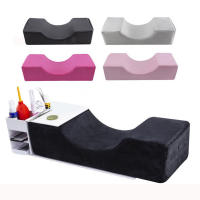 Professional Eyelash Extension Pillow Memory Foam Lash Pillow Comfortable Soft Flannel Fabric Salon Pillows With Side Pocket