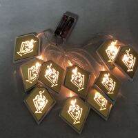 Eid Mubarak Element Handmade Wire 7/10/14 LED Light String Eid Ramadan แบตเตอรี่อิสลามในร่ม Home Party Decor