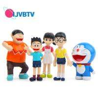 IJVBTV น่ารัก5ชิ้น/เซ็ตหุ่นรูปปั้นของเล่นของขวัญแอคชั่นสำหรับเด็ก Nobita Nobi โดราเอม่อนมินาโมโตะชิซึกะ