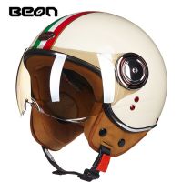 BEON B110 Motorcycle Helmet Motocross Racing Open Face Retro Helmets Motorbiker Half Helmets Casque Casco Moto For Men And Women