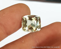 พลอย กรีน อเมทิส 6.86 ct. ขนาด 11.3 x 16.5 x 7.4 mm. ความสะอาดVVS พลอยแท้100%