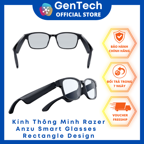 Kính Thông Minh Razer Anzu Smart Glasses Rectangle Design Blue