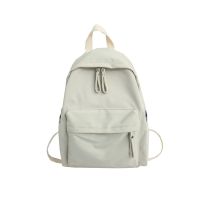 【LZ】♦✟  2023 Moda Doce Macia Irmã Cor Sólida Grande Capacidade Estudante Mochila Escola Temporada Novos Estudantes Universitários Ins Mochila