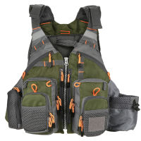 Outdoor Breathable Padded Fishing Life Vest Life Jacket Superior 209lb Bearing Life Safety Jacket Swimming Sailing Waistcoat Utility Vest Floatation Floating Device