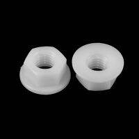 10pcs M3 M4 M5 M6 PA Nylon nuts Flange face nut Anti-aging insulation muffs plastic muff hexagon sleeve white thread cover Nails  Screws Fasteners