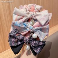 △ Retro Pearl Bow Hair Ring French Tied Hair Rope Summer Head Flower Rubber Band Fashion Headwear