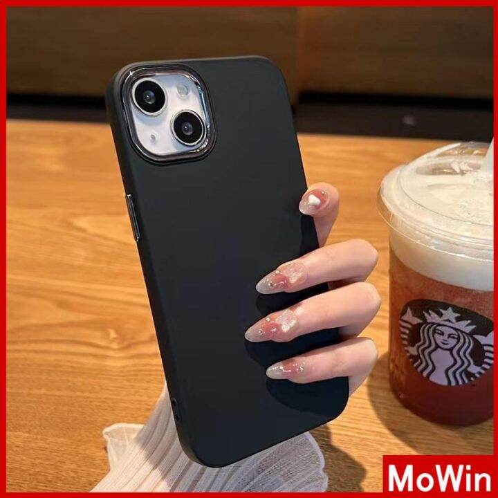 mowin-เข้ากันได้สำหรับ-เคสไอโฟน-เคสไอโฟน11-เคสโทรศัพท์-14-pro-max-เคส-iphone-หรูหราชุบปุ่มโลหะซิลิโคนนุ่มเคสกันกระแทกกล้องป้องกันของแข