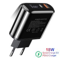 เครื่องชาร์จ USB Type C ชาร์จเร็ว QC 3.0 PD 18W ชาร์จเร็วสำหรับปลั๊ก EU เครื่องชาร์จโทรศัพท์มือถือติดผนัง13 12 12