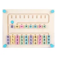 Wooden Number Puzzle Number Maze Learning Counting Toys Double Sided Educational Color Sorting Learning Counting for Kids Boys Girls appealing