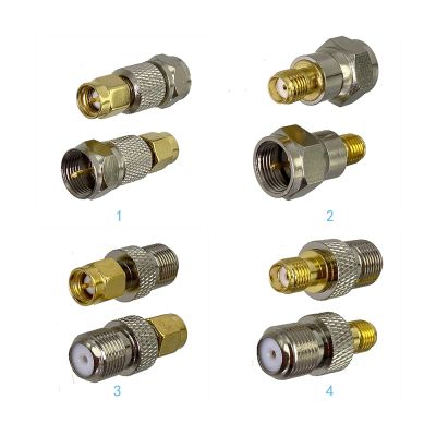 1pcs Connector Adapter F TV to SMA Male Plug &amp; Female jack RF Coaxial Converter Wire Terminal Brass Straight New Electrical Connectors