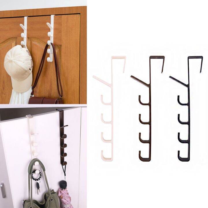 Multifunctional Fivesection Hook Portable Coat Hook Behind Door Towel