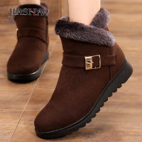 No-slip winter boots women shoes 2021 new zipper snow boots solid warm thick plush women ankle boots casual shoes woman