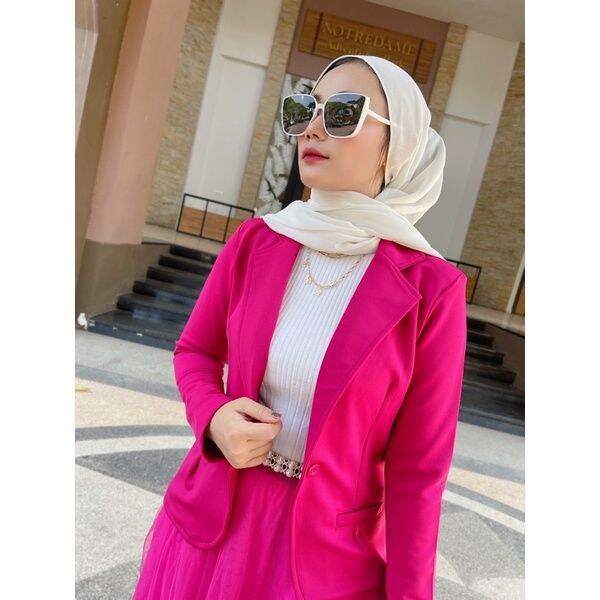 Blazer Wanita Polos Berkerah Blazer Wanita Korean Style Kekinian Blazer Scuba Premium Blazer 2240