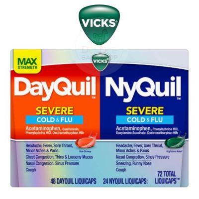 Vicks DayQuil & NyQuil SEVERE Cold & Flu Max Strength (72 LiquiCaps)