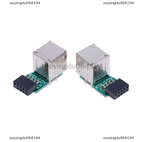 zuoyingdu064194 เมนบอร์ดภายใน9Pin ถึง2พอร์ต USB 2.0 A FEMALE ADAPTER Converter PCB BOARD