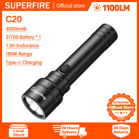 Supfire C20 (15W) ไฟฉายLEDกันน้ำแบบพกพาไฟฉายUSBแสงกลางแจ้ง