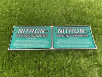 สติ๊กเกอร์ติดโช้ค NITRON สีเขียว (1ชุด : 2ใบ) 3Mแท้ **สำหรับติดโช้คหลัง**