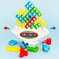 3d Puzzle Stack Blocks Tetra Tower Balance Game Russian Building Bricks Stacking Blocks Assembly Family Party Board Toys Kids