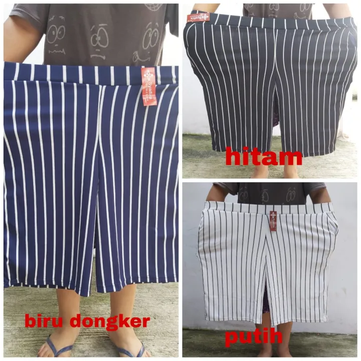 Kulot Jumbo Pendek Dewasa Motif Salur Max Kg Muat Lazada Indonesia