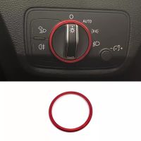 【LZ】❆﹉✧  Interruptor Do Farol Do Carro Decorativo Guarnição Quadro Anel de Metal Adesivo Apto para AUDI A3 S3 Q2 Auto Acessórios Interiores