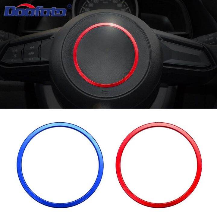doofoto-แหวนวงกลมตกแต่งฝาครอบพวงมาลัยสำหรับ-mazda-3-6-gh-cx3-cx-5-cx5-cx-3-cx-7แต่งรถอุปกรณ์ตกแต่งภายใน